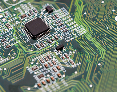 A close up of a semiconductor